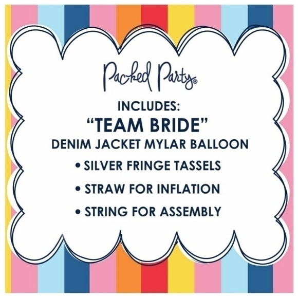 Packed Party "Team Bride" Wife of the party 2.2ft Mylar Balloon Set of 4 - Picture 2 of 4